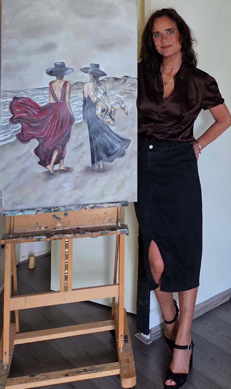 Sandra Ooms in haar atelier